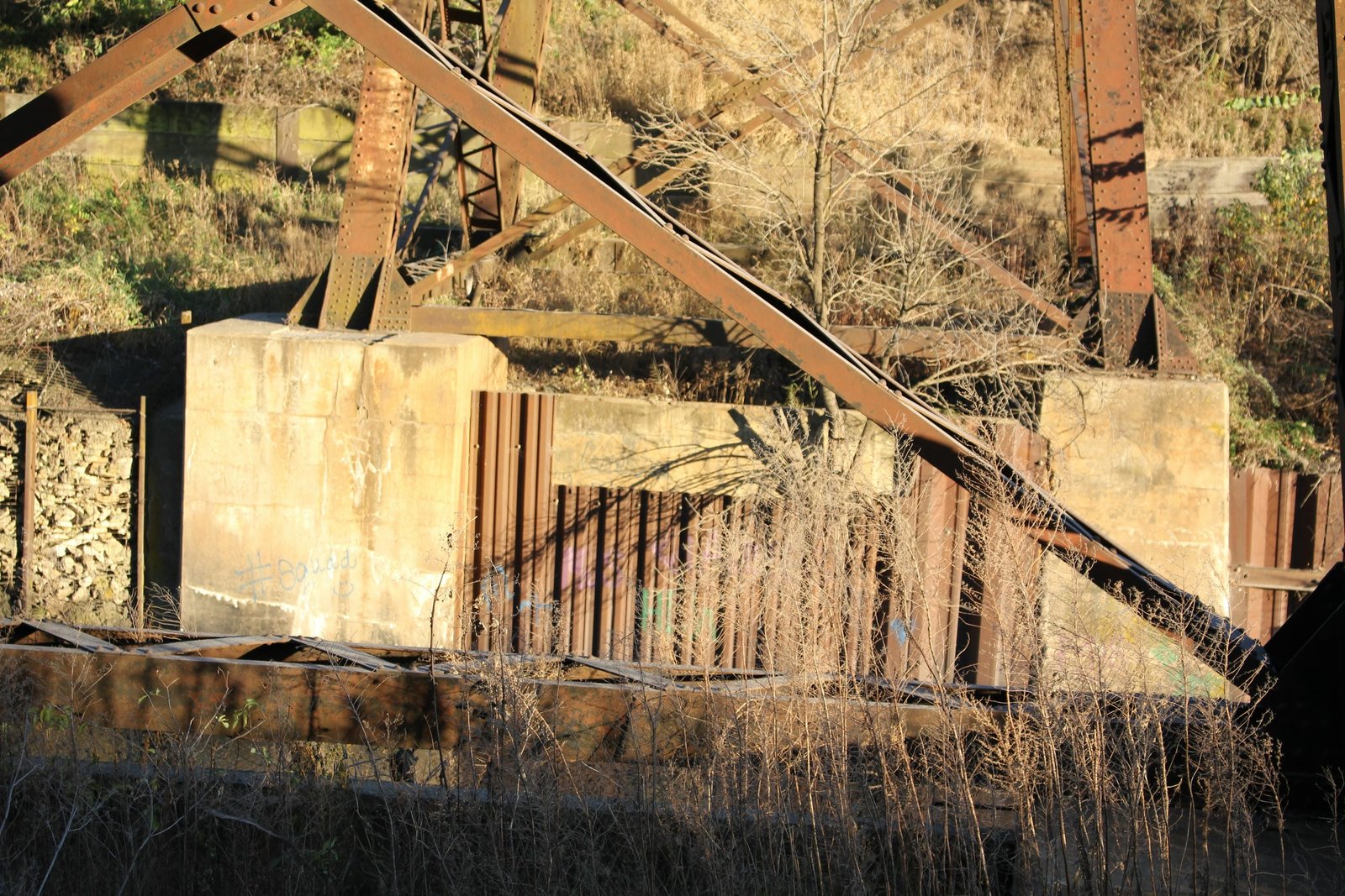 Footings of east tower
